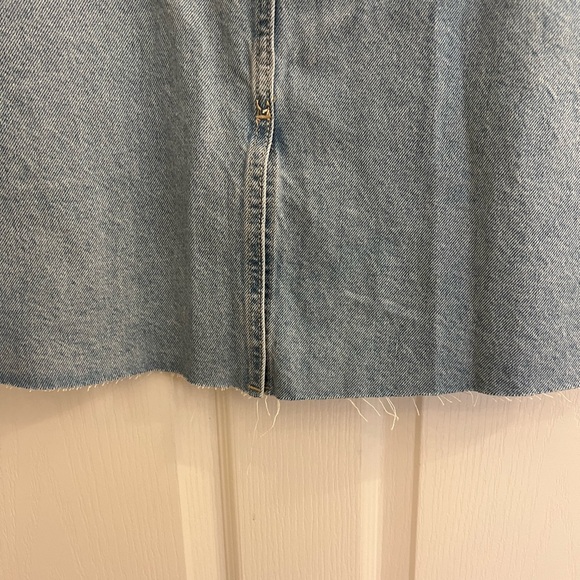 Women's Blue Denim Skirt high Rise Midi - Picture 6 of 7
